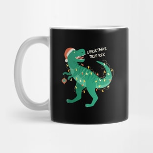 T-rex christmas tree Mug